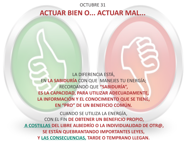 Actuar bien o... actuar mal...